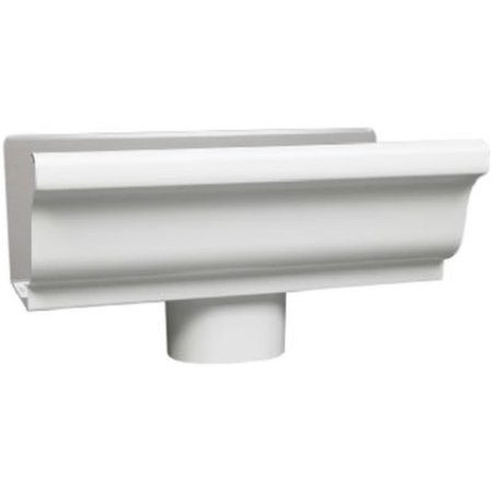 AMERIMAX HOME PRODUCTS Amerimax Home Products 19010 White Galvanized Steel End With Drop - 4 in 514141
